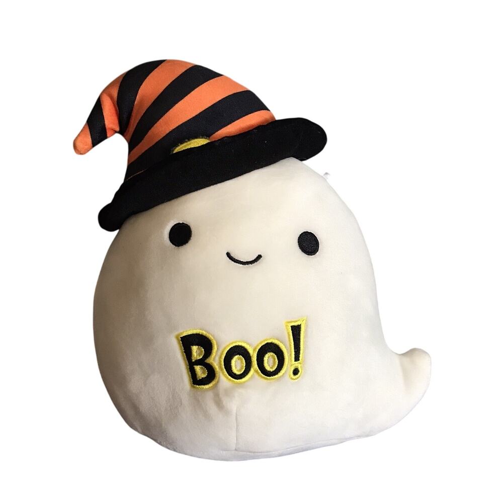 Kellytoy Squishmallow Halloween Grace The Boo Ghost Witch Hat 12" Plush Soft Toy
